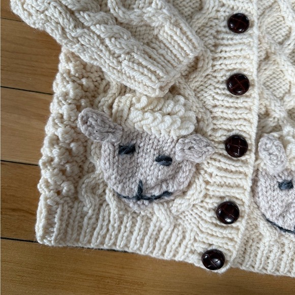 Shepley Baby Aran Wool Cardigan